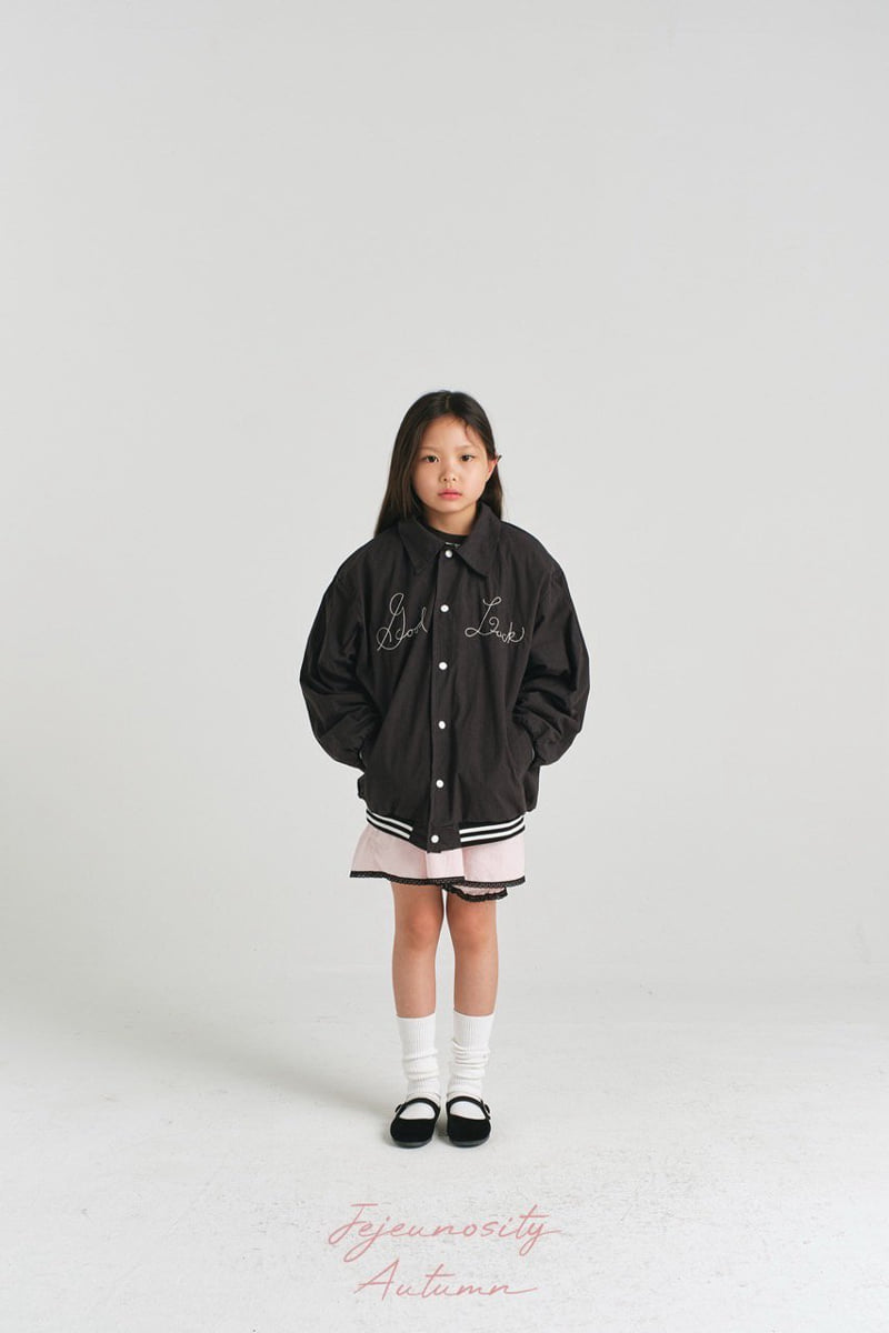 Jejeunosity - Korean Children Fashion - #kidsshorts - Snack Varsity Jacket Kids - 7