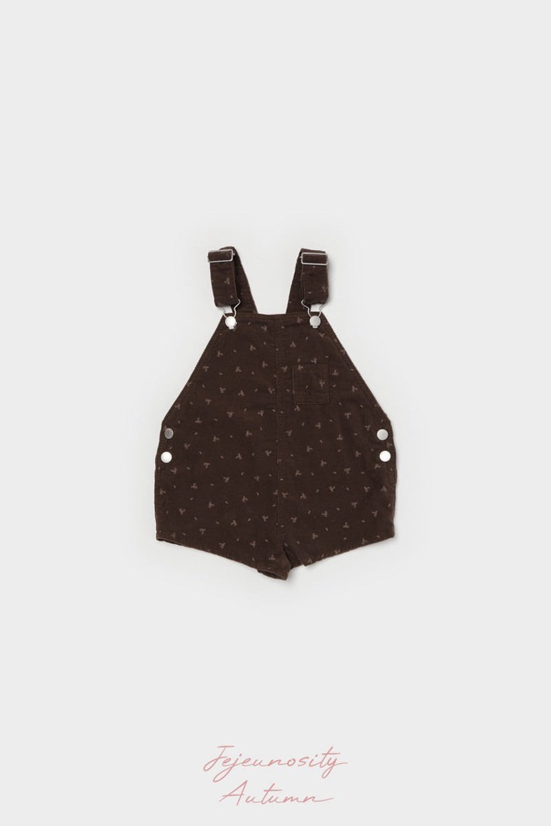 Jejeunosity - Korean Children Fashion - #kidsshorts - Golden Berry Short Overalls - 5