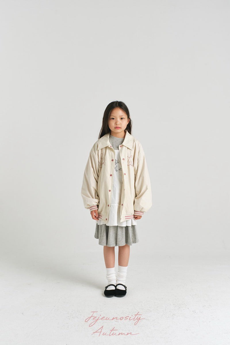 Jejeunosity - Korean Children Fashion - #kidsstore - Snack Varsity Jacket Kids - 8