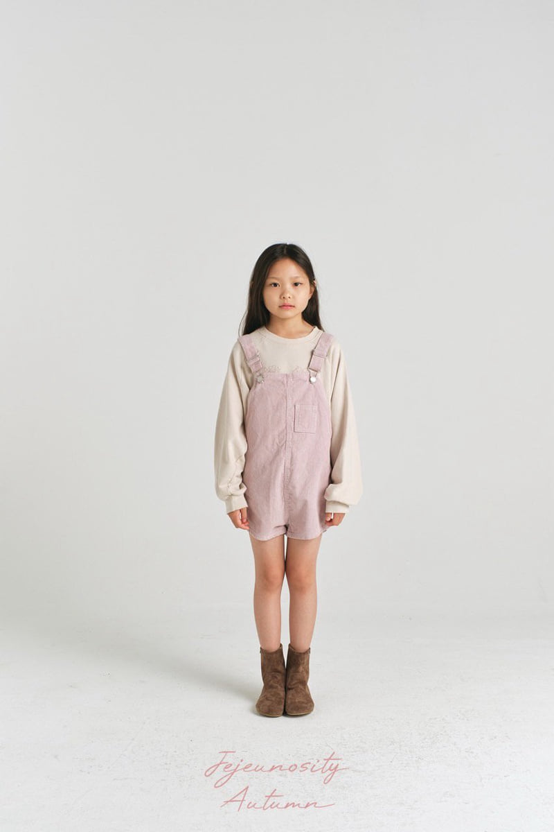 Jejeunosity - Korean Children Fashion - #kidzfashiontrend - Golden Berry Short Overalls - 7