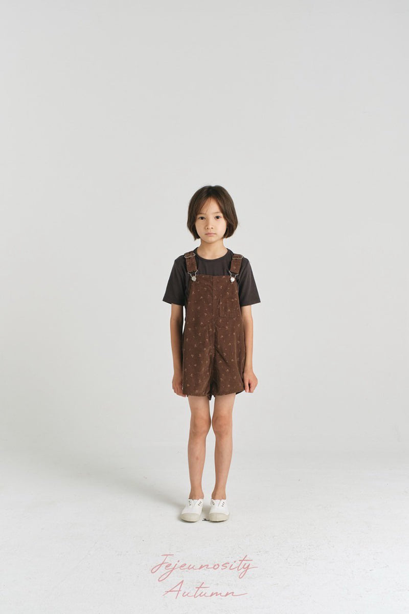 Jejeunosity - Korean Children Fashion - #magicofchildhood - Golden Berry Short Overalls - 10
