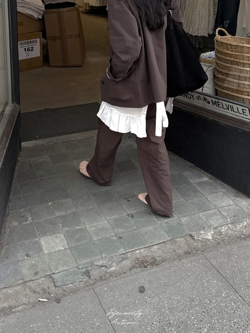 Jejeunosity - Korean Women Fashion - #romanticstyle - Brown Pants - 10