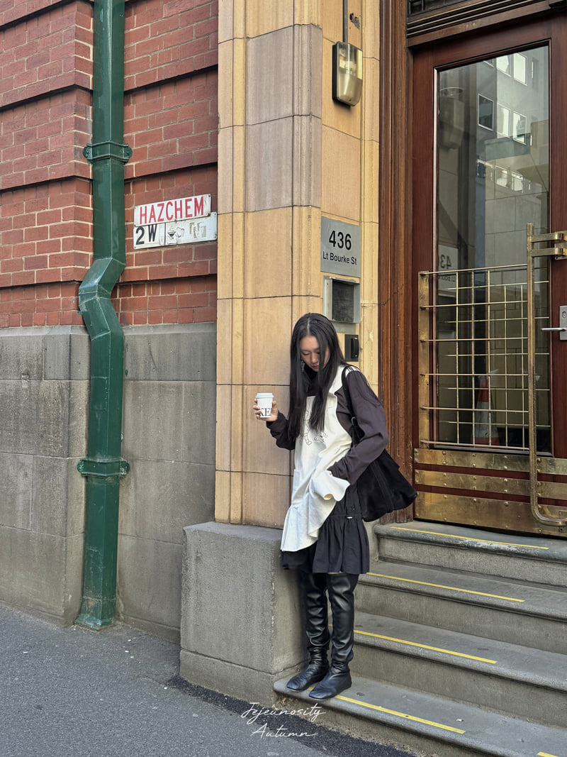 Jejeunosity - Korean Women Fashion - #womensfashion - Apron One-piece - 5