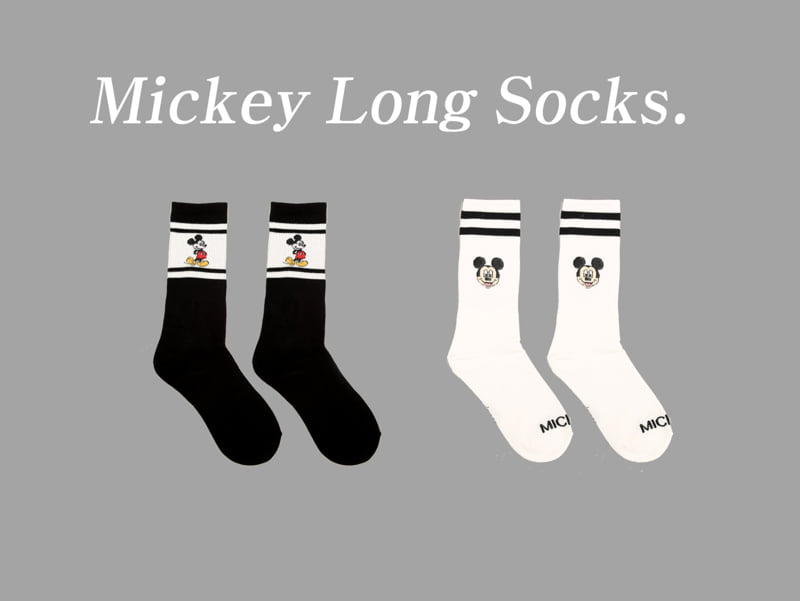 Jenny Basic - Korean Children Fashion - #childrensboutique - Mickey Long Socks