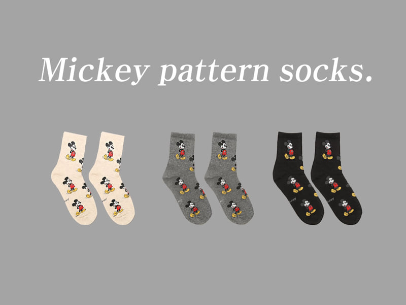 Jenny Basic - Korean Children Fashion - #prettylittlegirls - Pattern Mickey Socks
