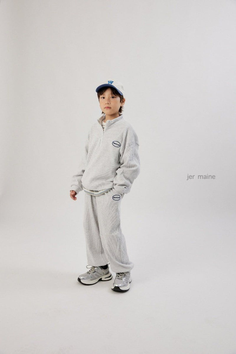 Jermaine - Korean Children Fashion - #childofig - New York Waffle Zip-Up Tee - 11