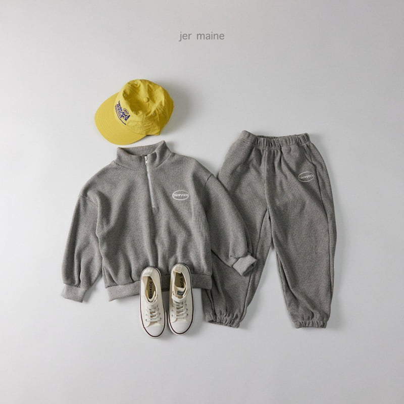 Jermaine - Korean Children Fashion - #Kfashion4kids - New York Waffle Zip-Up Tee - 4