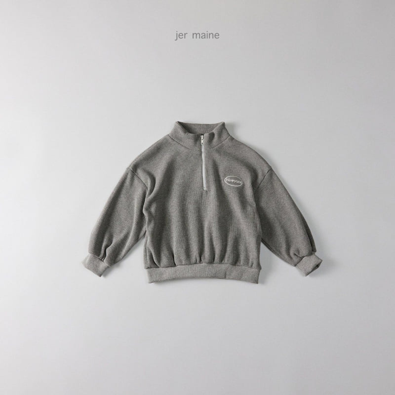 Jermaine - Korean Children Fashion - #minifashionista - New York Waffle Zip-Up Tee - 6