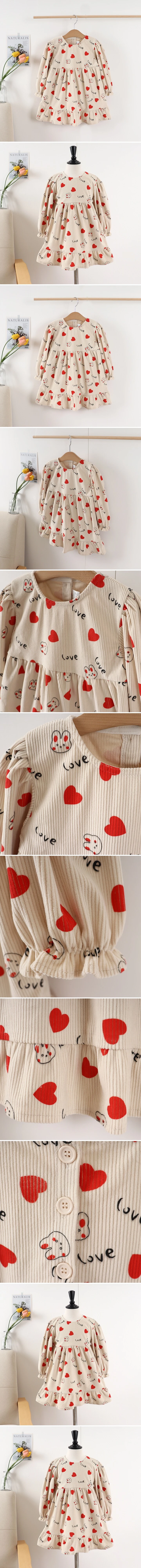 Jierang - Korean Children Fashion - #fashionkids - Heart Bunny One-piece
