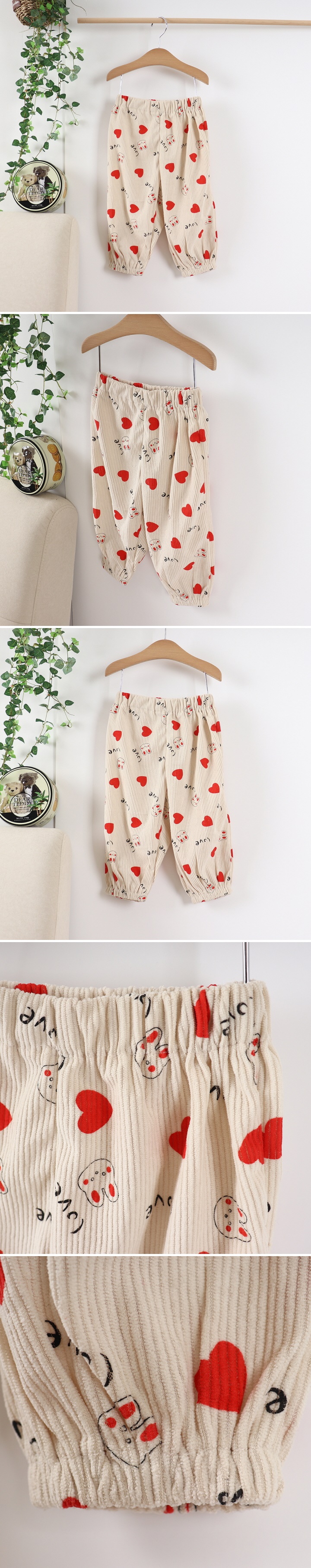 Jierang - Korean Children Fashion - #todddlerfashion - Heart Bunny Pants