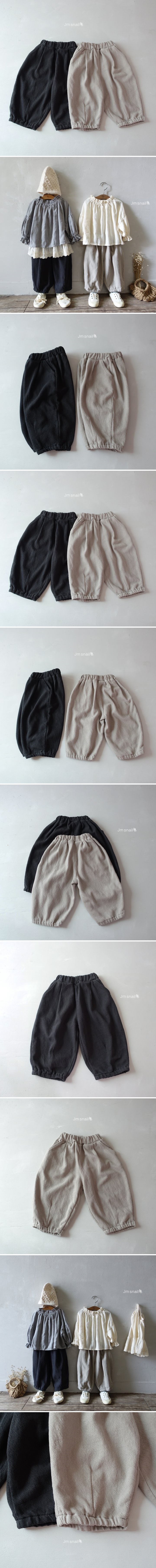 Jm Snail - Korean Children Fashion - #designkidswear - Twill Dart Banding Pants