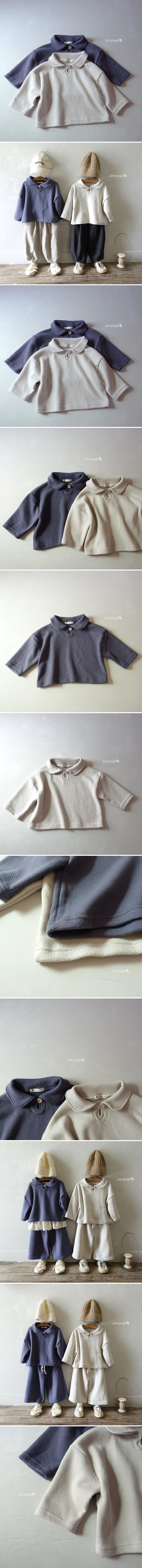 Jm Snail - Korean Children Fashion - #fashionkids - Mesh Collar Tee