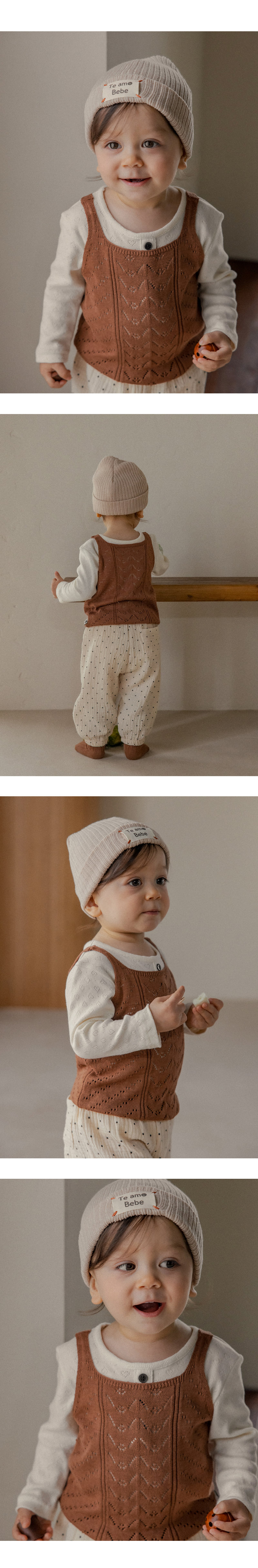 Kids Clara - Korean Baby Fashion - #babyboutique - Betty Knit Baby Sleeveless Tee - 4