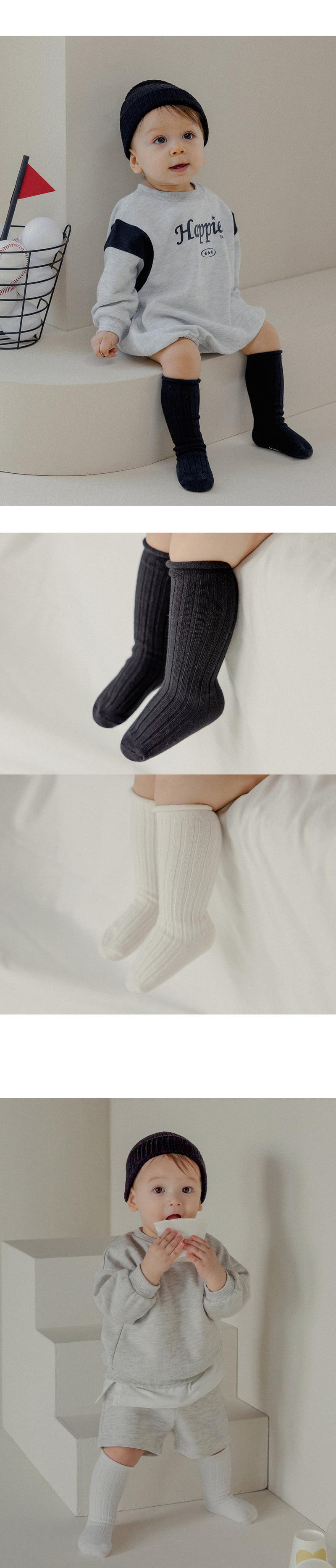 Kids Clara - Korean Baby Fashion - #babygirlfashion - Marco Rolling Baby Knee Socks - 5