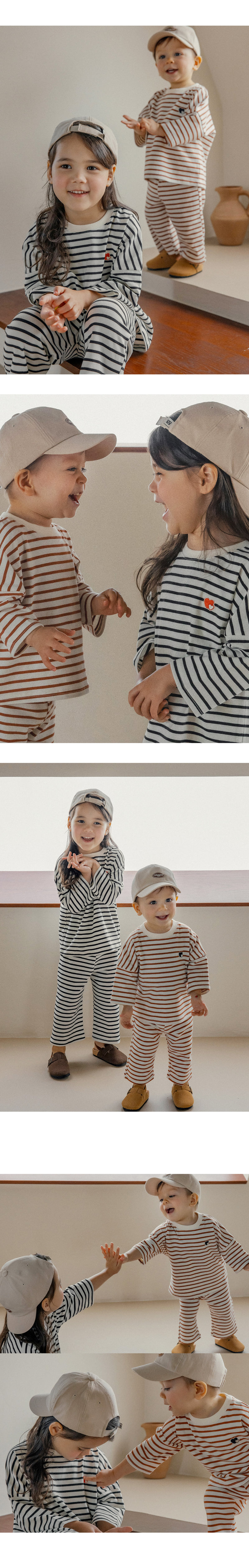 Kids Clara - Korean Baby Fashion - #babyoninstagram - Rosely Top Bottom Set - 2