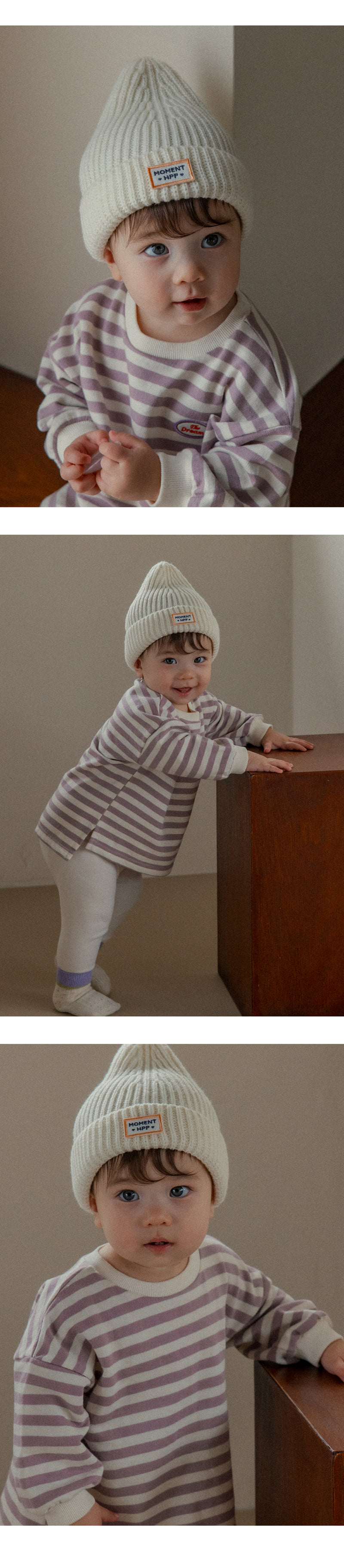 Kids Clara - Korean Baby Fashion - #babyootd - Miles Knit Baby Beanie - 5