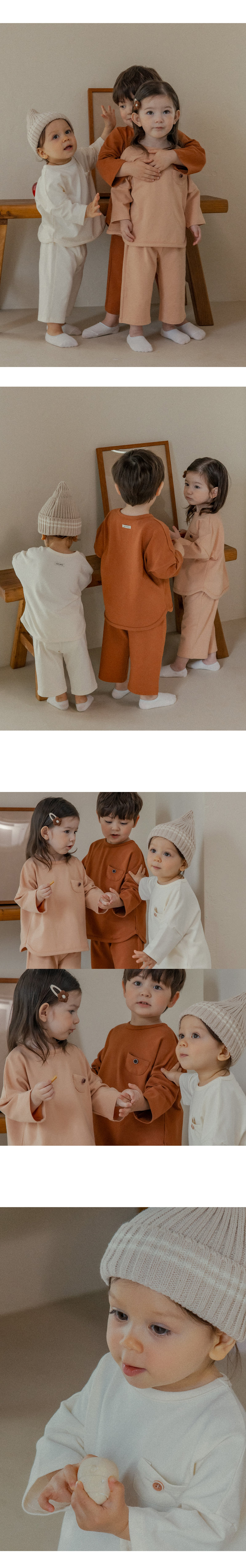Kids Clara - Korean Baby Fashion - #babyootd - Melly Top Bottom Set - 2