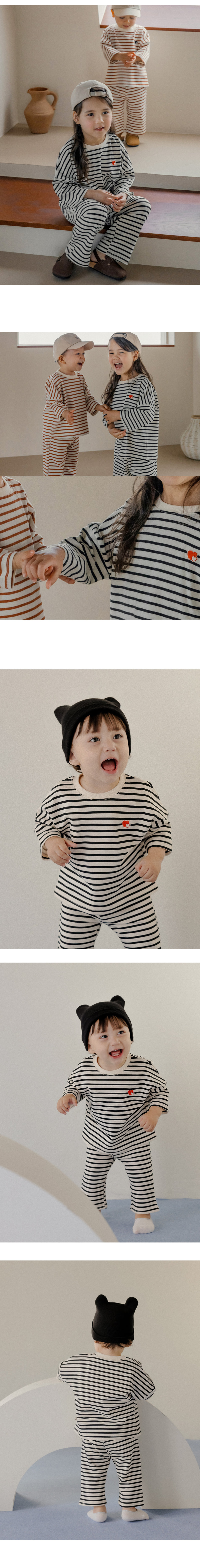 Kids Clara - Korean Baby Fashion - #babyootd - Rosely Top Bottom Set - 4