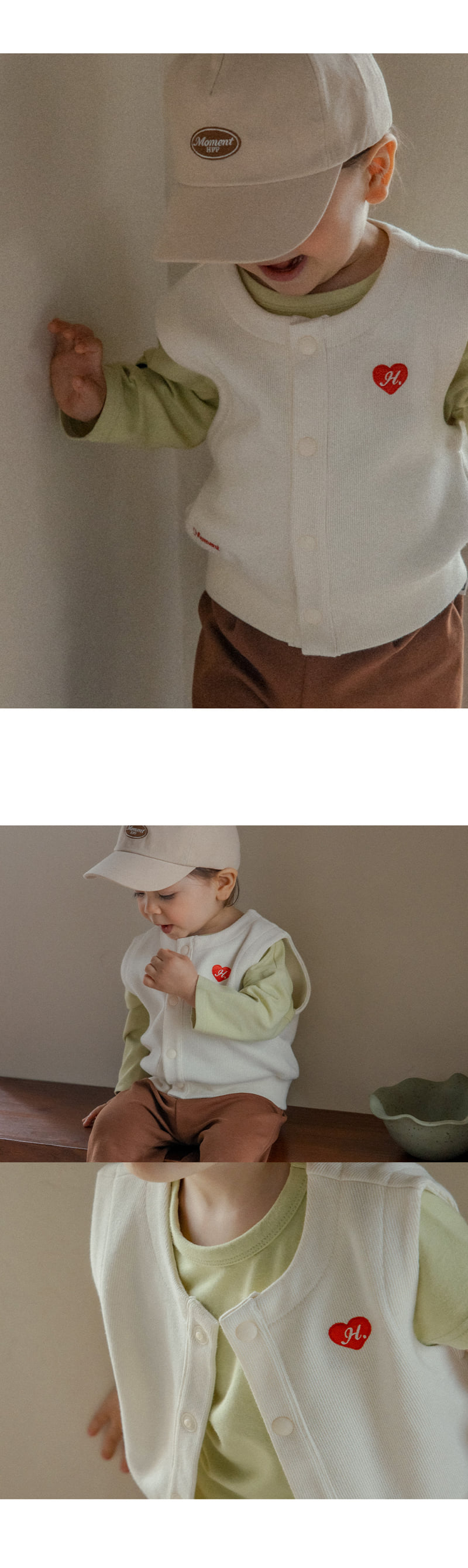 Kids Clara - Korean Baby Fashion - #onlinebabyboutique - Clay Vest - 3