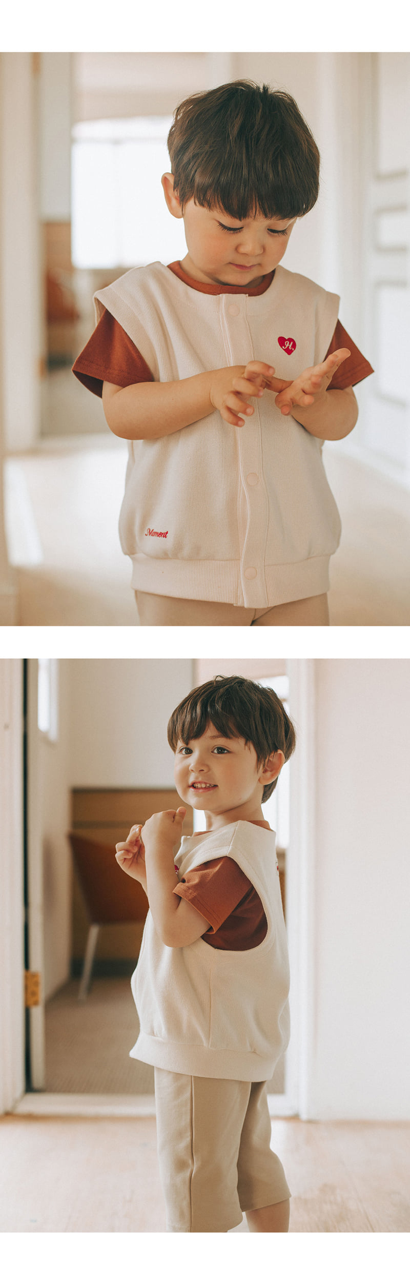 Kids Clara - Korean Baby Fashion - #smilingbaby - Clay Vest - 5