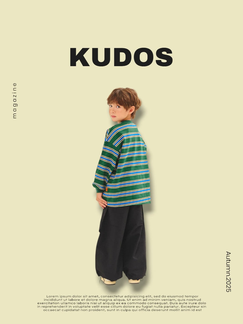 Kudos - Korean Children Fashion - #Kfashion4kids - Striped Long-Sleeve Tee - 7