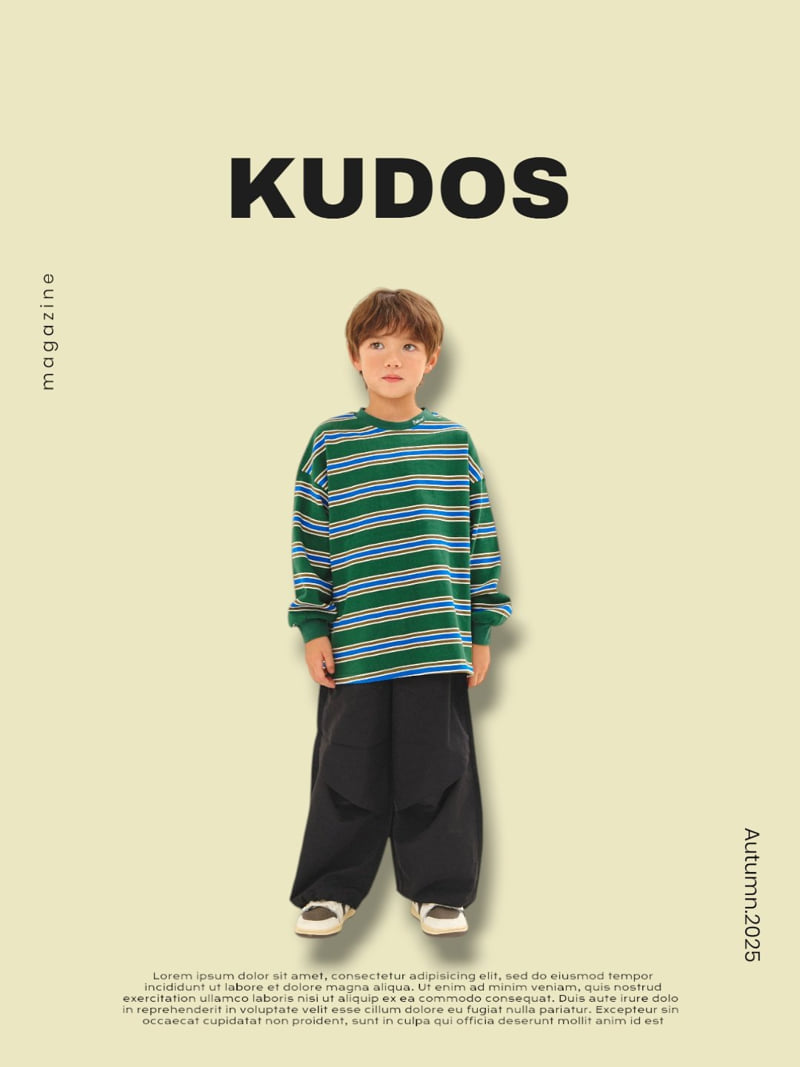 Kudos - Korean Children Fashion - #discoveringself - Striped Long-Sleeve Tee - 2