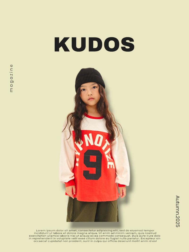 Kudos - Korean Children Fashion - #kidsshorts - Color Block Long Sleeve Tee - 9