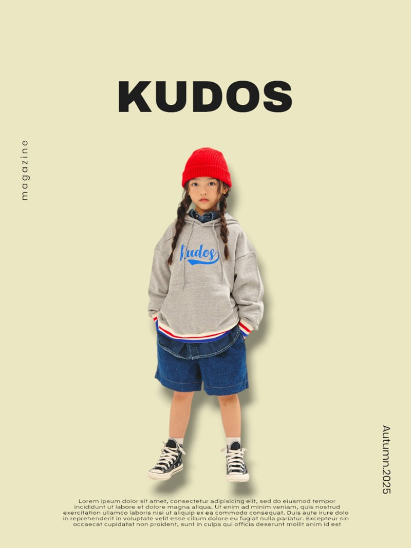Kudos - Korean Children Fashion - #kidsshorts - Border Hoodie - 7