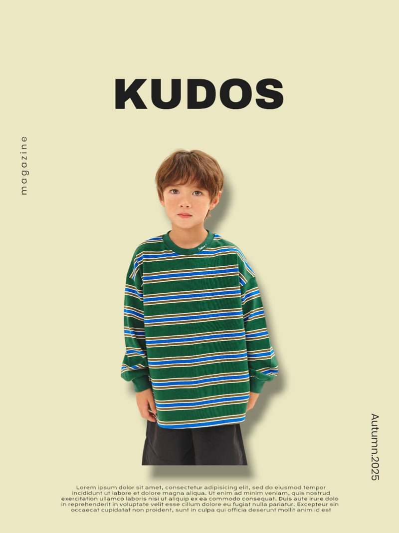 Kudos - Korean Children Fashion - #littlefashionista - Striped Long-Sleeve Tee - 8
