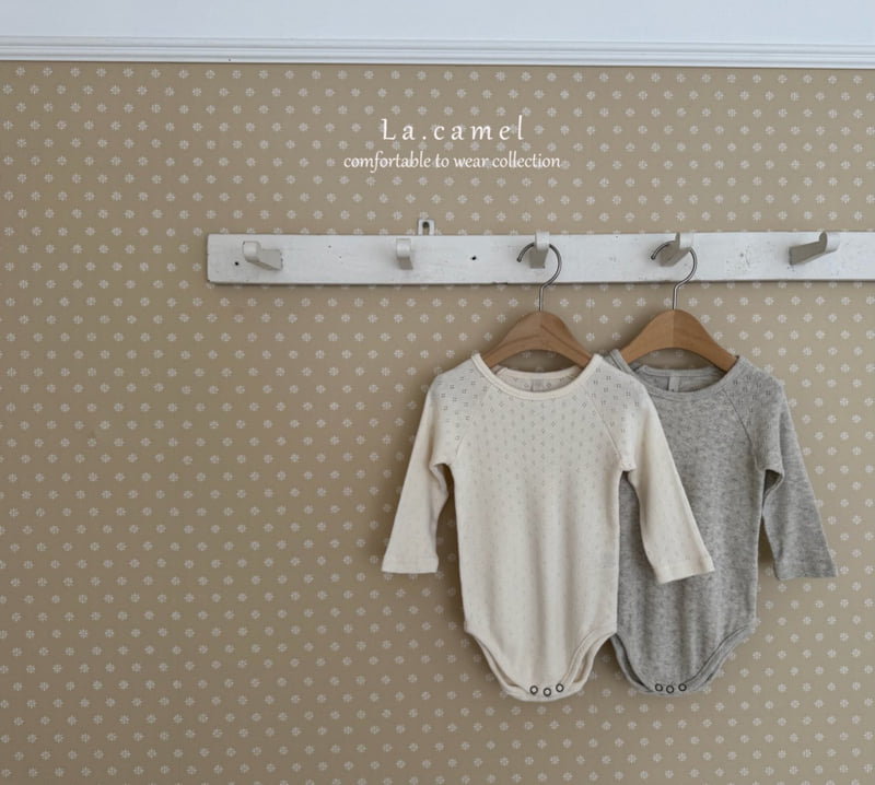 La Camel - Korean Baby Fashion - #babyfever - Vanilla Eyelet Suit - 4
