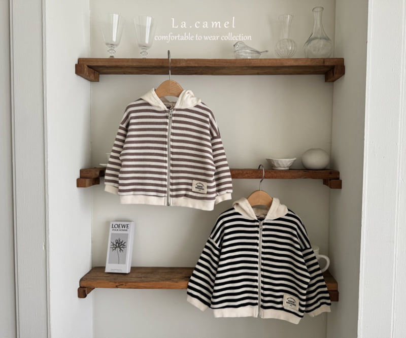 La Camel - Korean Baby Fashion - #babylifestyle - Honey Waffle Hood Zip-up