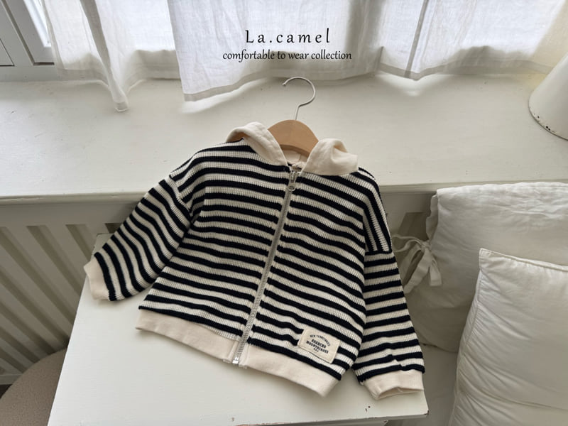 La Camel - Korean Baby Fashion - #babyoninstagram - Honey Waffle Hood Zip-up - 2
