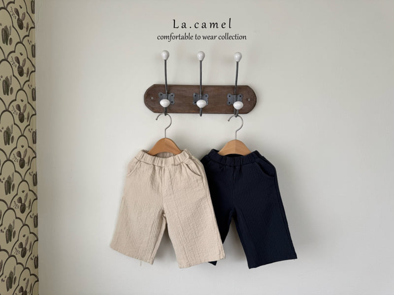 La Camel - Korean Baby Fashion - #babyoninstagram - Stitch Wide Pants - 4