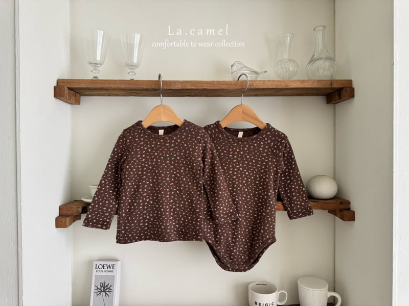 La Camel - Korean Baby Fashion - #babyootd - Flower Eyelet Tee - 5