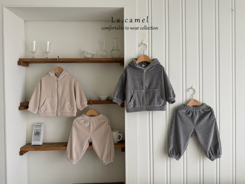 La Camel - Korean Baby Fashion - #babyootd - Velour Hoodie
