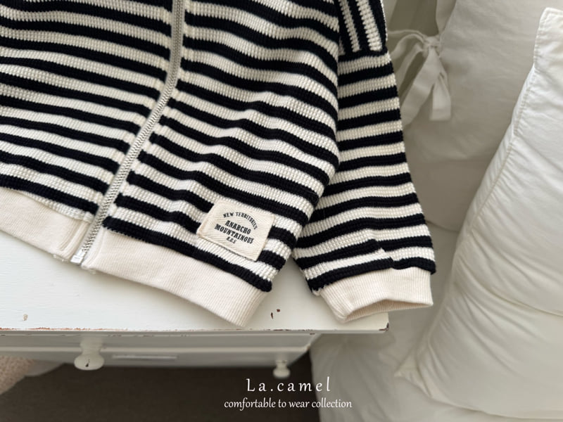 La Camel - Korean Baby Fashion - #babywear - Honey Waffle Hood Zip-up - 6