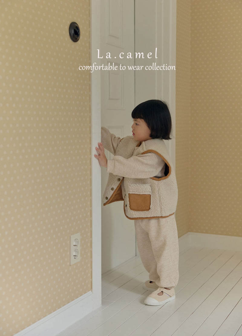 La Camel - Korean Baby Fashion - #onlinebabyboutique - Teddy Reversible Shearling Vest - 12