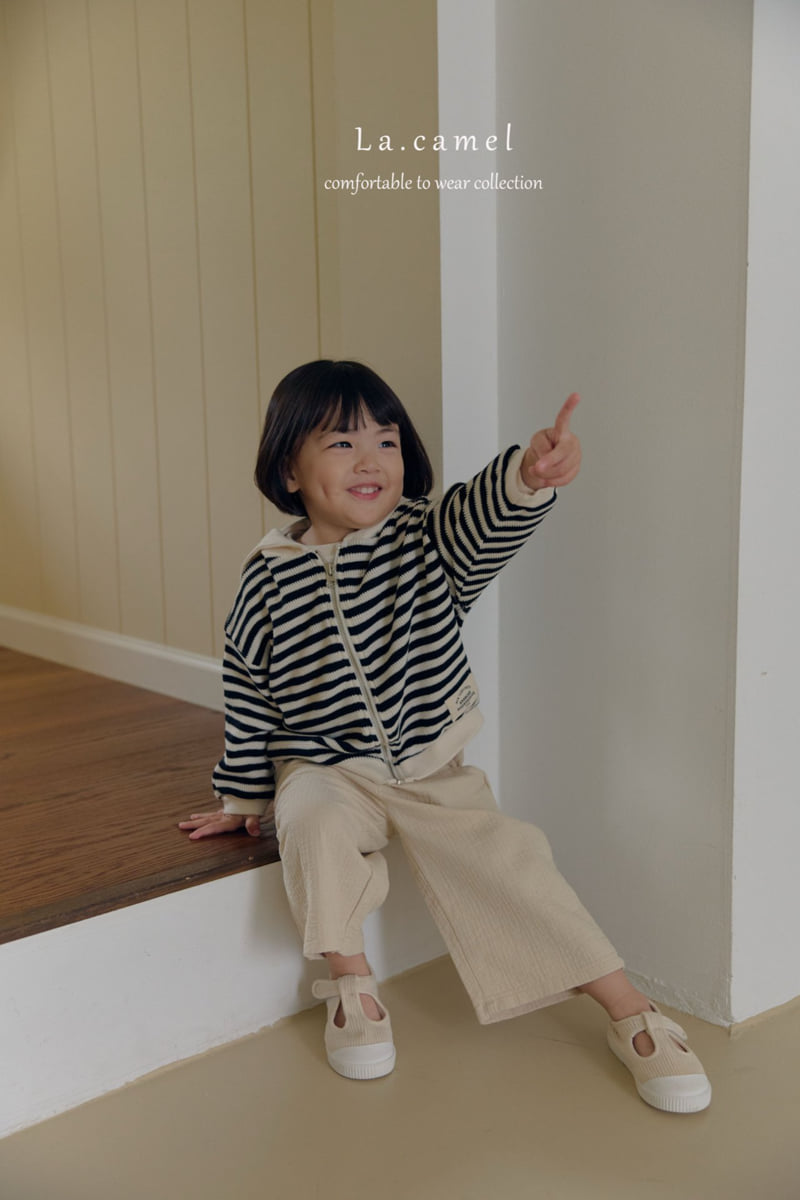 La Camel - Korean Baby Fashion - #onlinebabyboutique - Stitch Wide Pants - 8