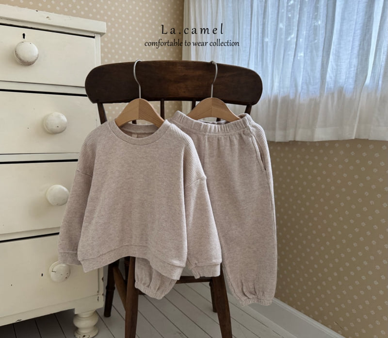 La Camel - Korean Baby Fashion - #onlinebabyboutique - Waffle Set