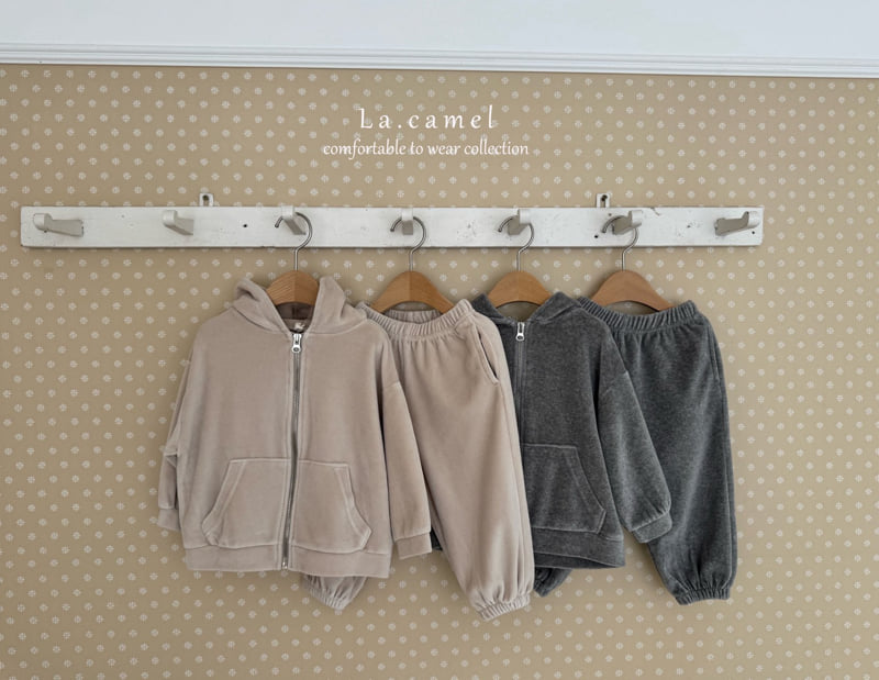 La Camel - Korean Baby Fashion - #babywear - Velour Pants - 4