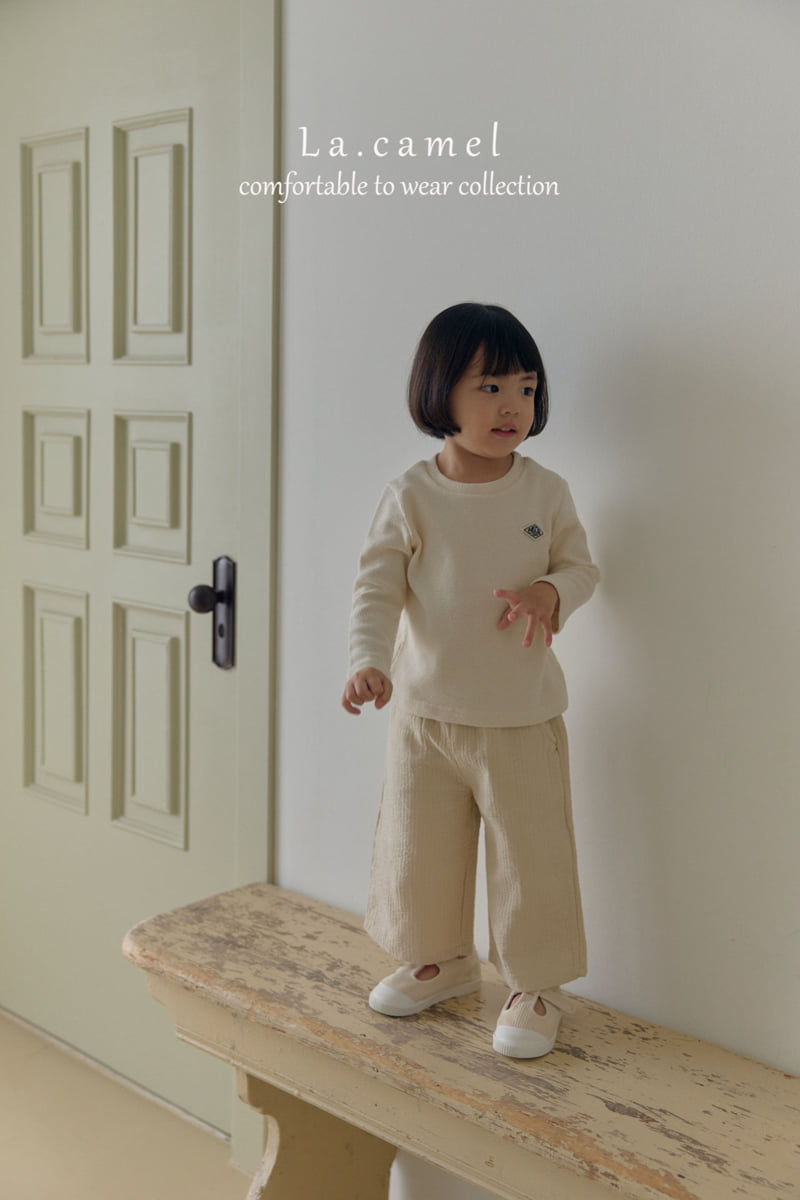 La Camel - Korean Baby Fashion - #onlinebabyshop - Stitch Wide Pants - 9