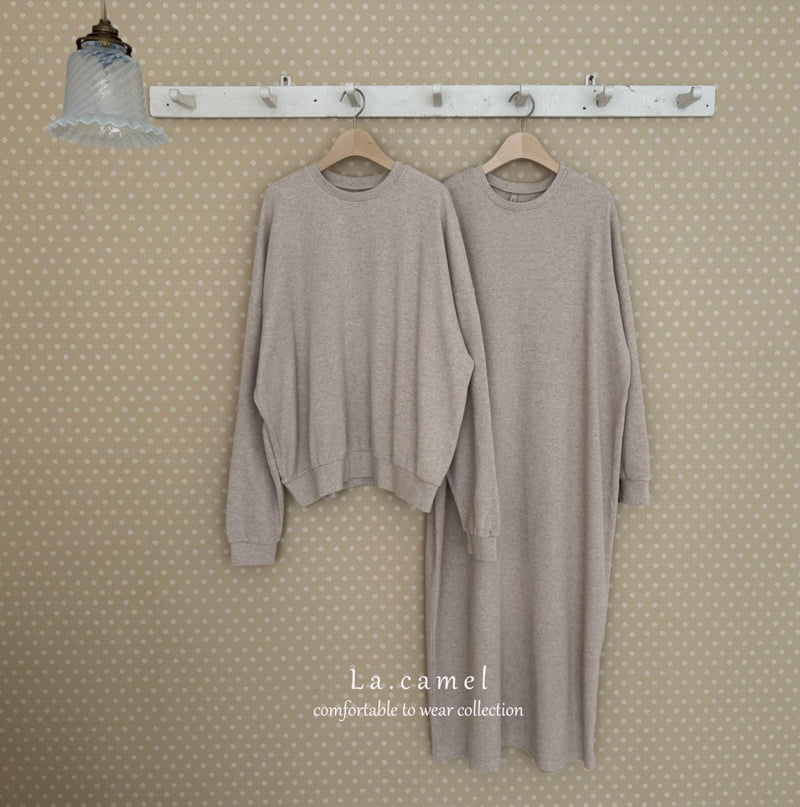 La Camel - Korean Women Fashion - #momslook - Waffle Adult Sweatshirt - 2