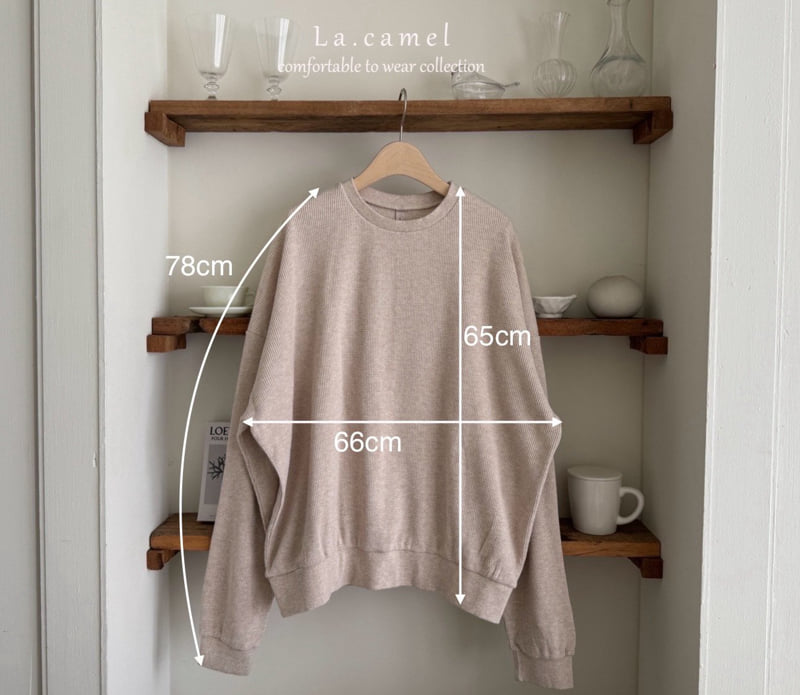 La Camel - Korean Women Fashion - #momslook - Waffle Adult Sweatshirt - 6