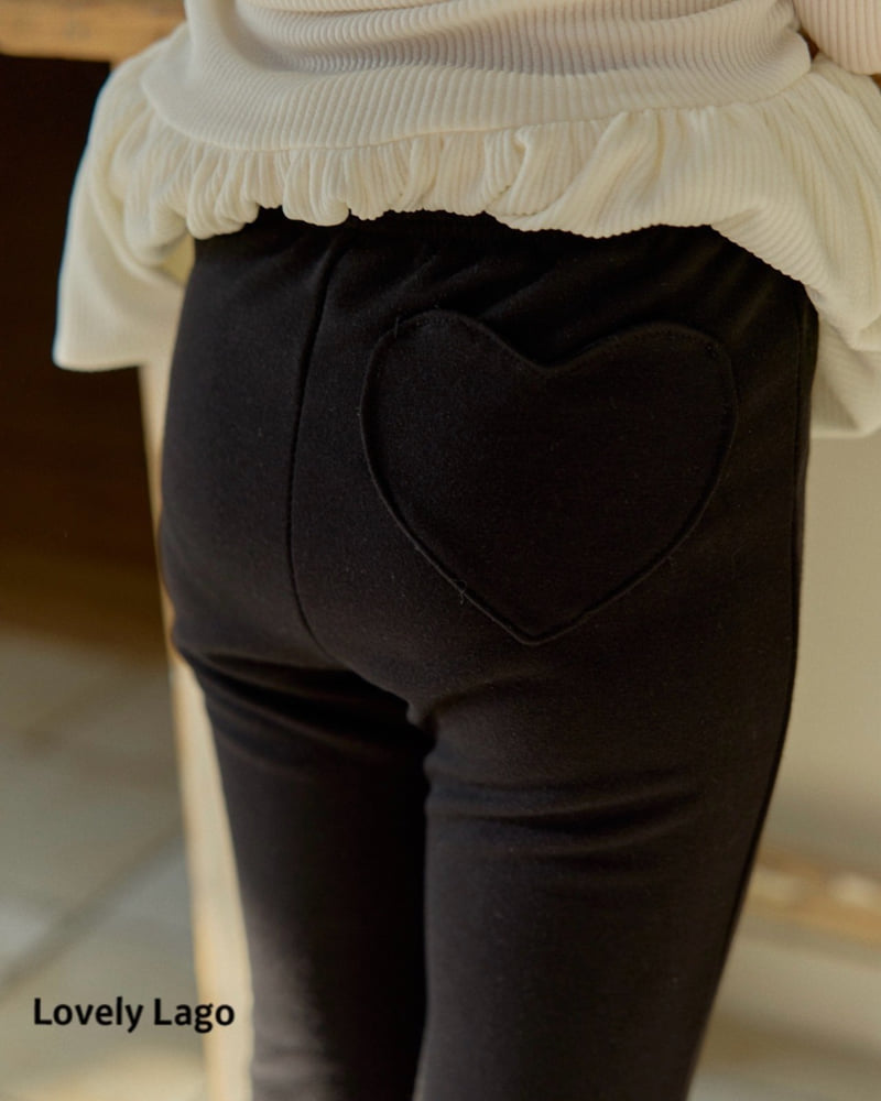 Lago - Korean Children Fashion - #Kfashion4kids - Heart Bootcut Pants