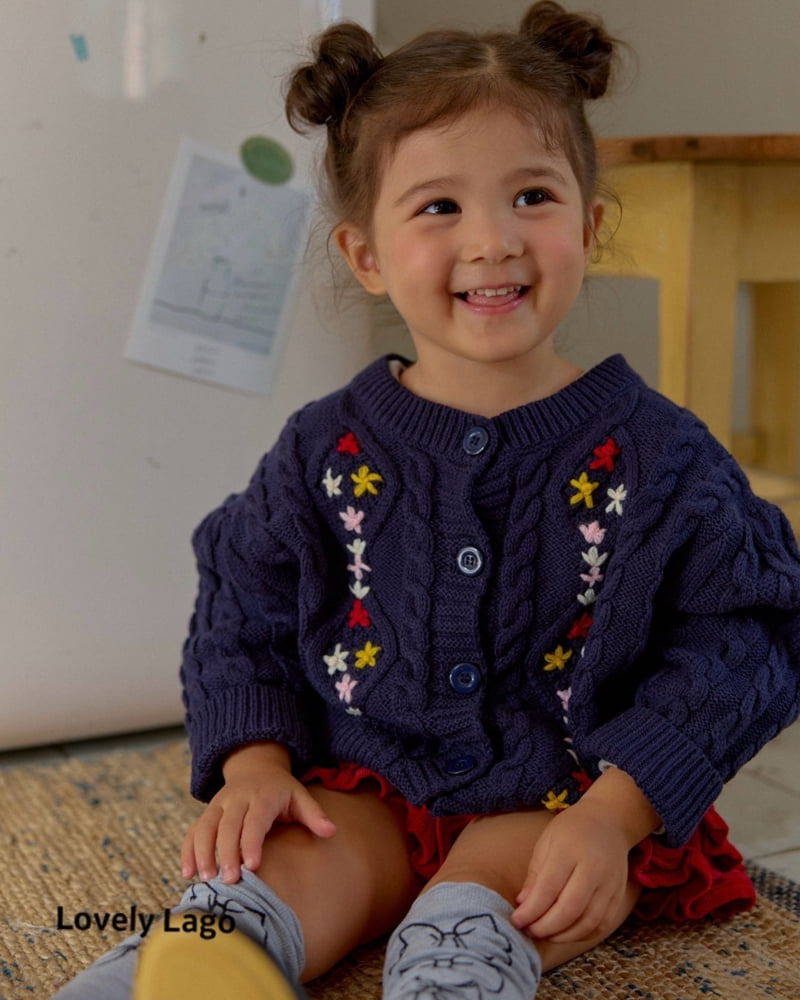 Lago - Korean Children Fashion - #Kfashion4kids - Flower Embroidery Cardigan - 10