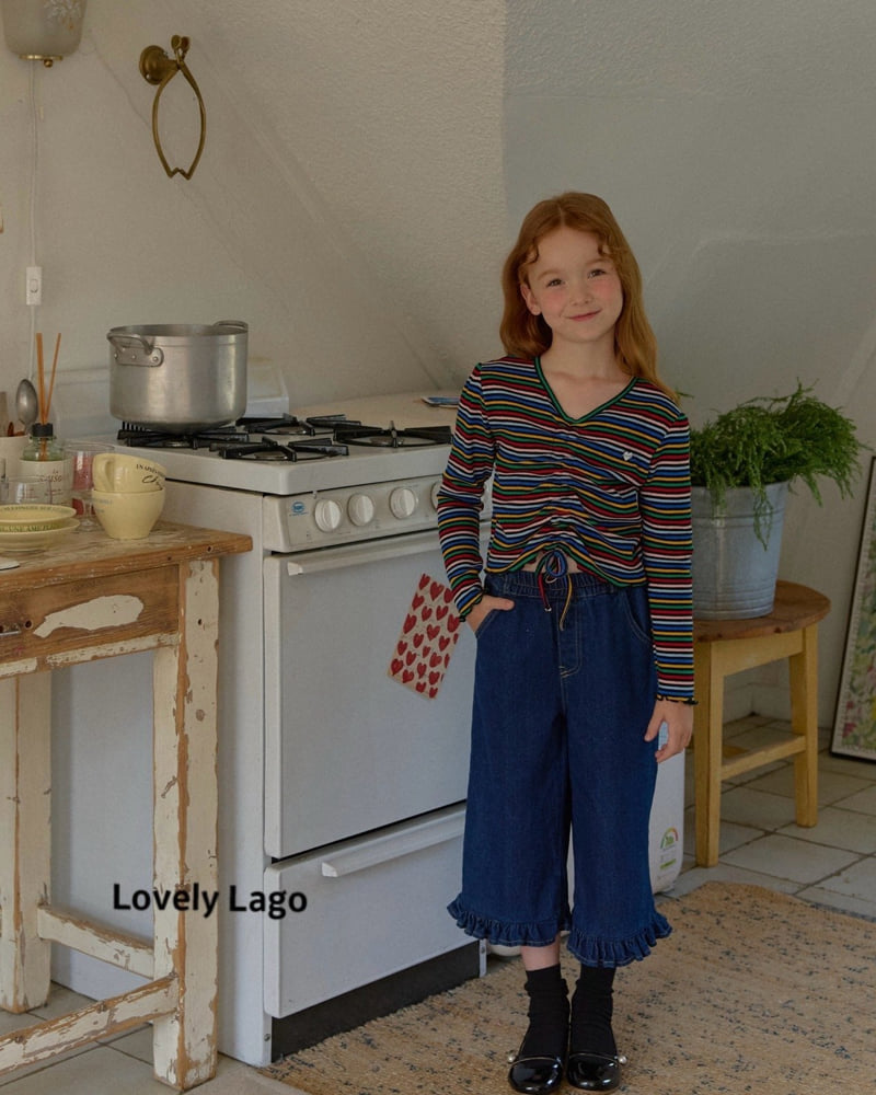 Lago - Korean Children Fashion - #Kfashion4kids - Frill Capri Pants - 8