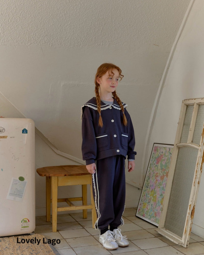 Lago - Korean Children Fashion - #stylishchildhood - Lace Line Jogger Pants - 4