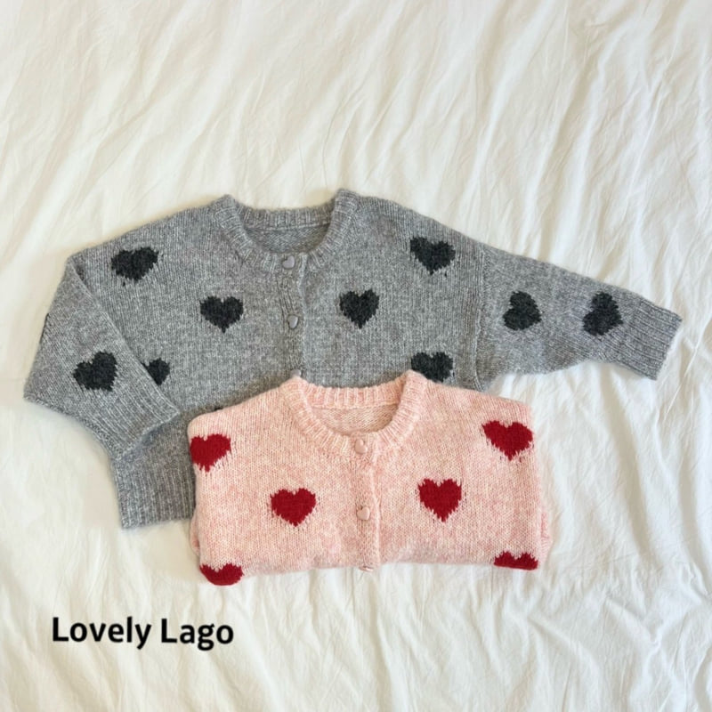 Lago - Korean Children Fashion - #childofig - Heart Fuzzy Cardigan