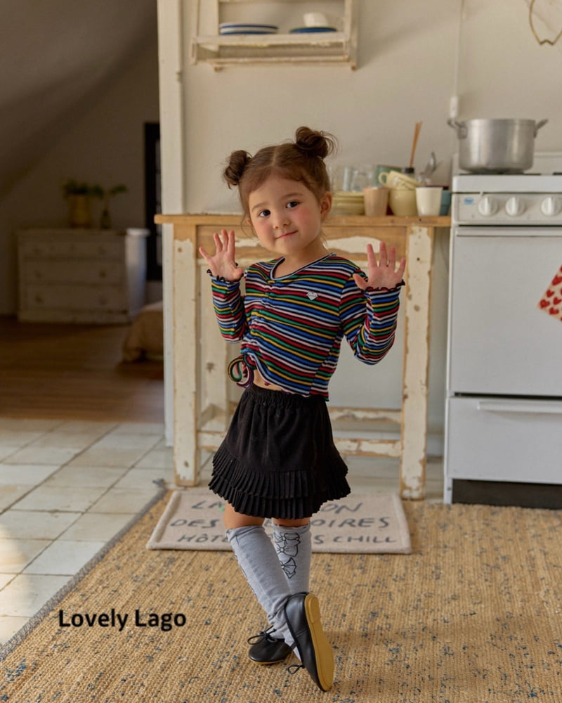 Lago - Korean Children Fashion - #childofig - Rainbow Shirring Tee - 5