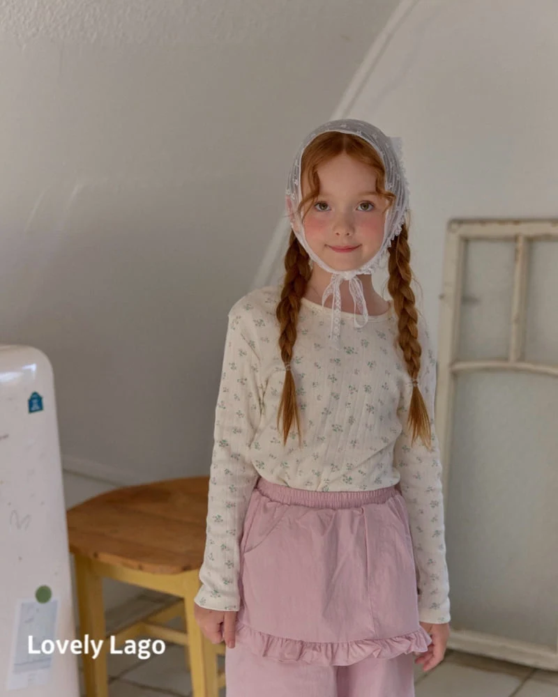 Lago - Korean Children Fashion - #childofig - Flower Eyelet Tee - 2